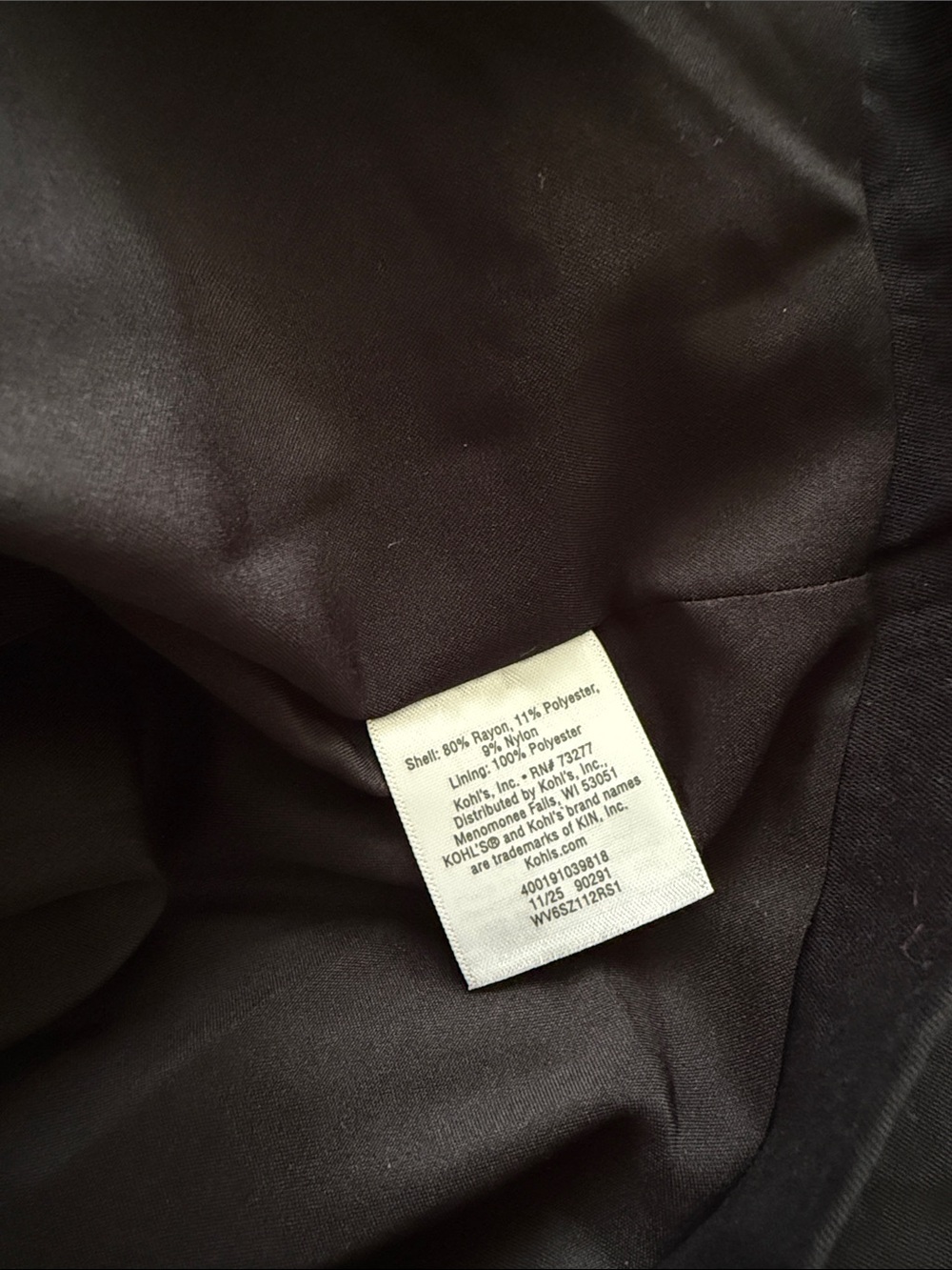 Simply Vera Wang Black Cinched Waist Funnel Neck Jacket S - Picture 7 of 7